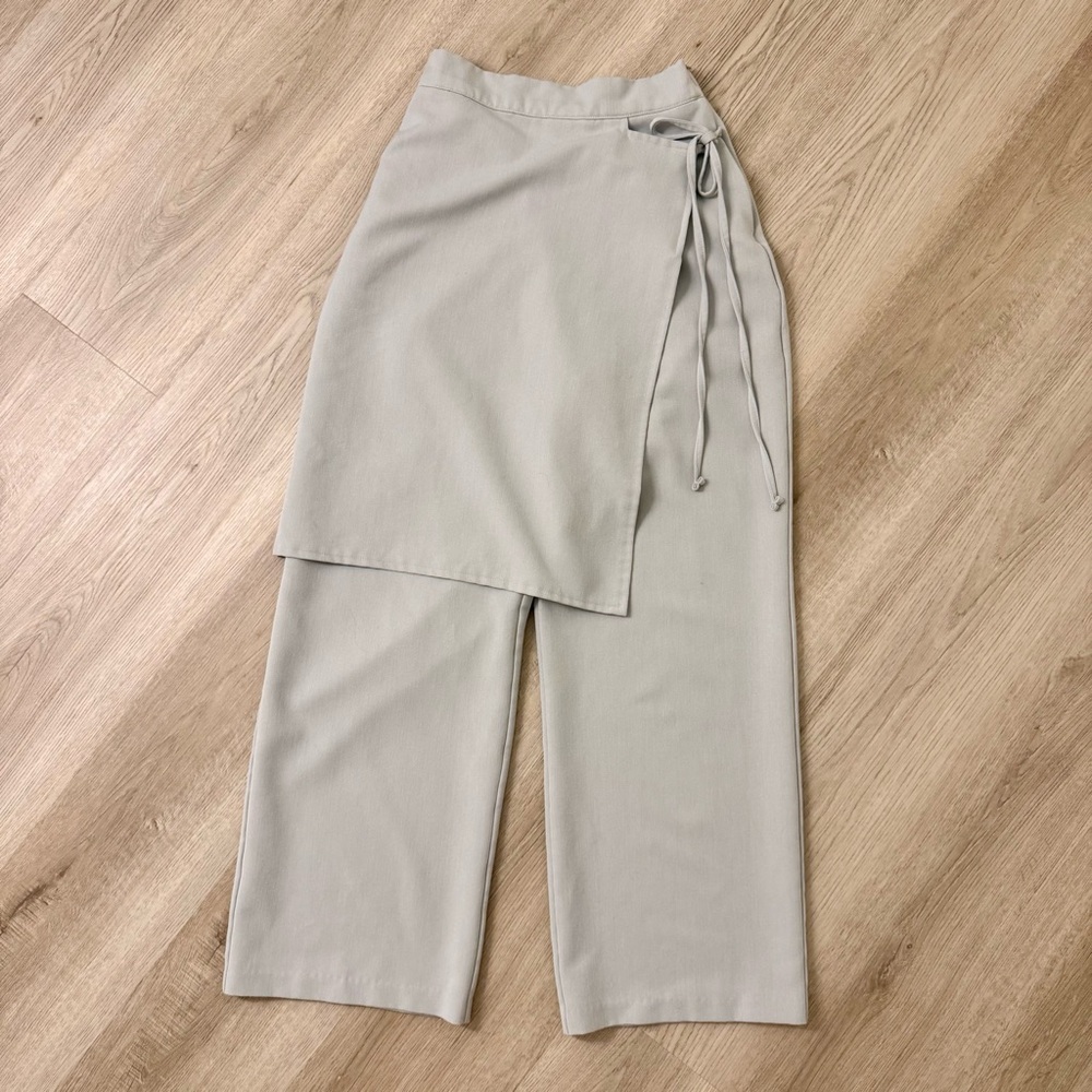 Oak+Fort Skirt Overlay Wrap Trousers
